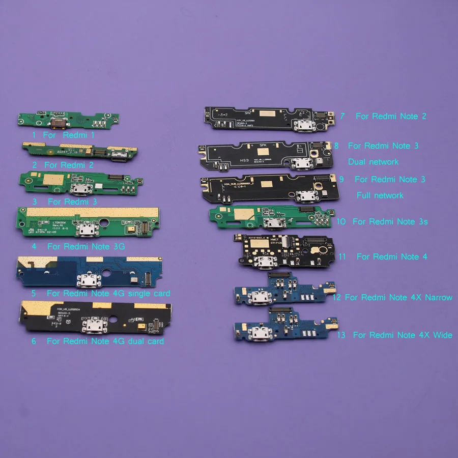 

Microphone Module+USB Charging Port Board Flex Cable Connector Parts For Xiaomi Redmi Note 3G 4G Note 2 3 4 4X Redmi 1 2 3