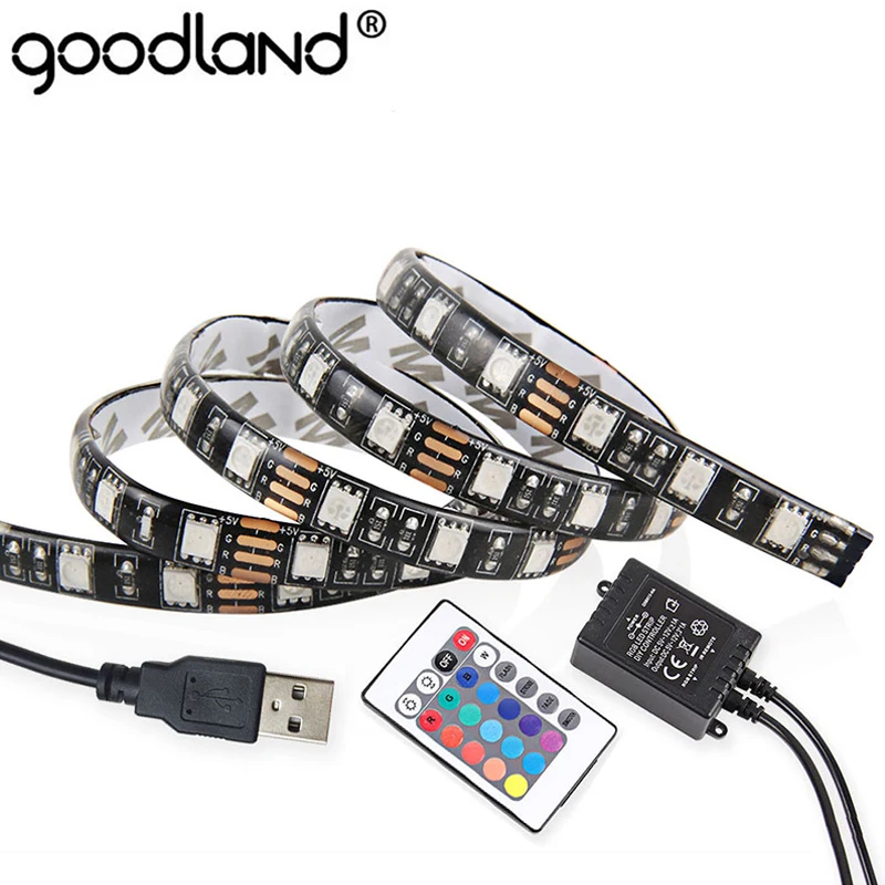 5 В USB светодиодная лента 5050 60 светодиодов/m 0.5 м 1 2 rgb подсветкой ТВ Задний план с 3