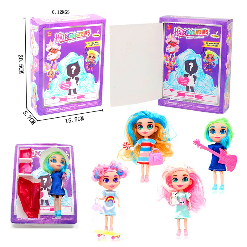 

6" Lovely DIY Dolls Hair Dorable Dressing Up Fashion Action Figure mkd3 With Doll Accessories Make up Toy for Children Blind Box