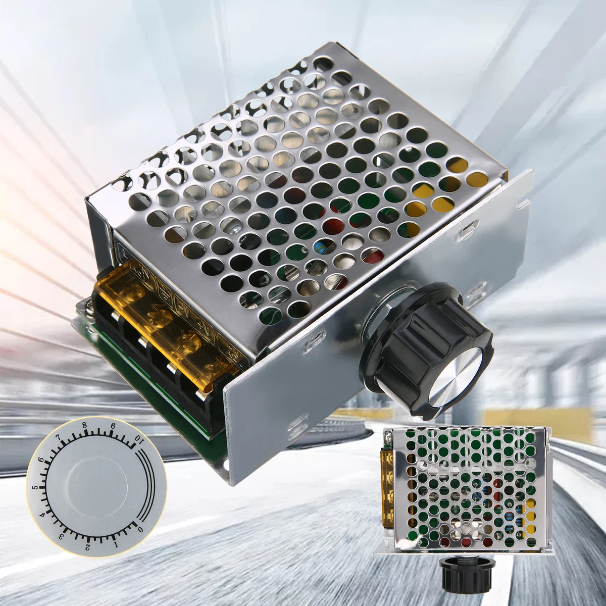 AC Regulator 4000W 220V SCR Voltage Regulator AC SCR Motor Speed Controller Module Voltage Regulator Dimmer