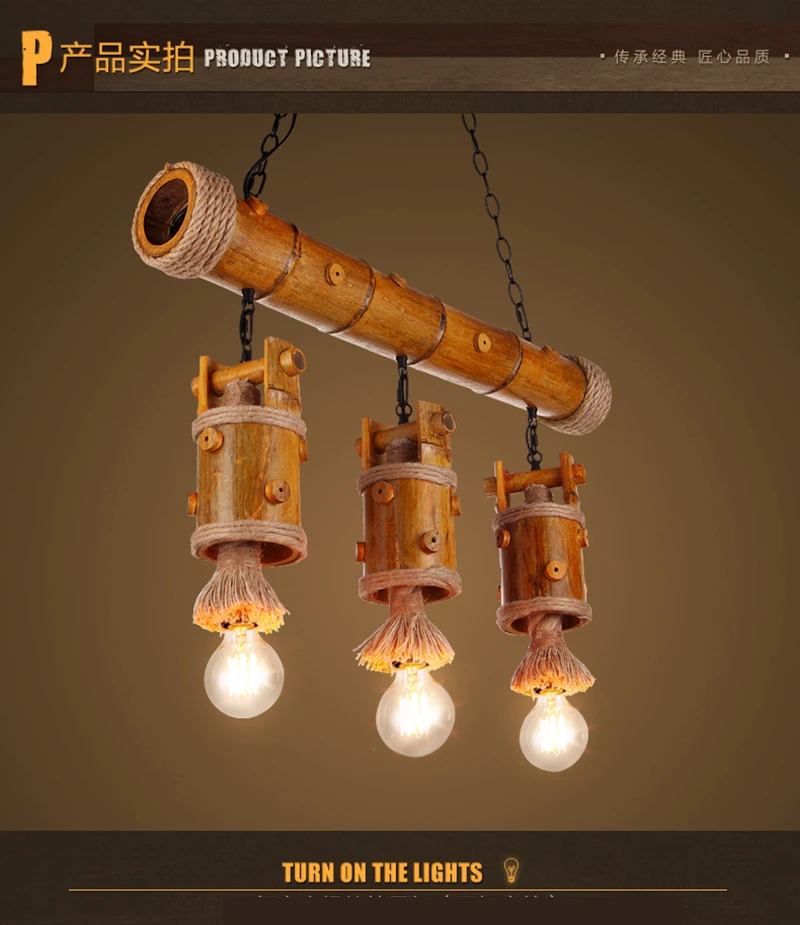 Pearmon Лофт винтажный Сельский Pendentif Lumiere Chanvre Corde Bambou Cage De Fer Pendentif Lampe основной светильник для ресторана
