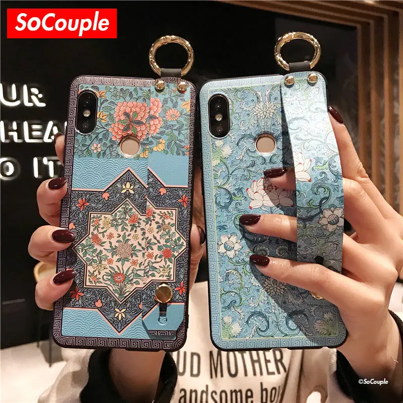 Чехол SoCouple с ремешком на запястье для телефона Xiaomi 9 CC9 A3 Lite 9t Pro Redmi Note 8 7 9S 10X чехол