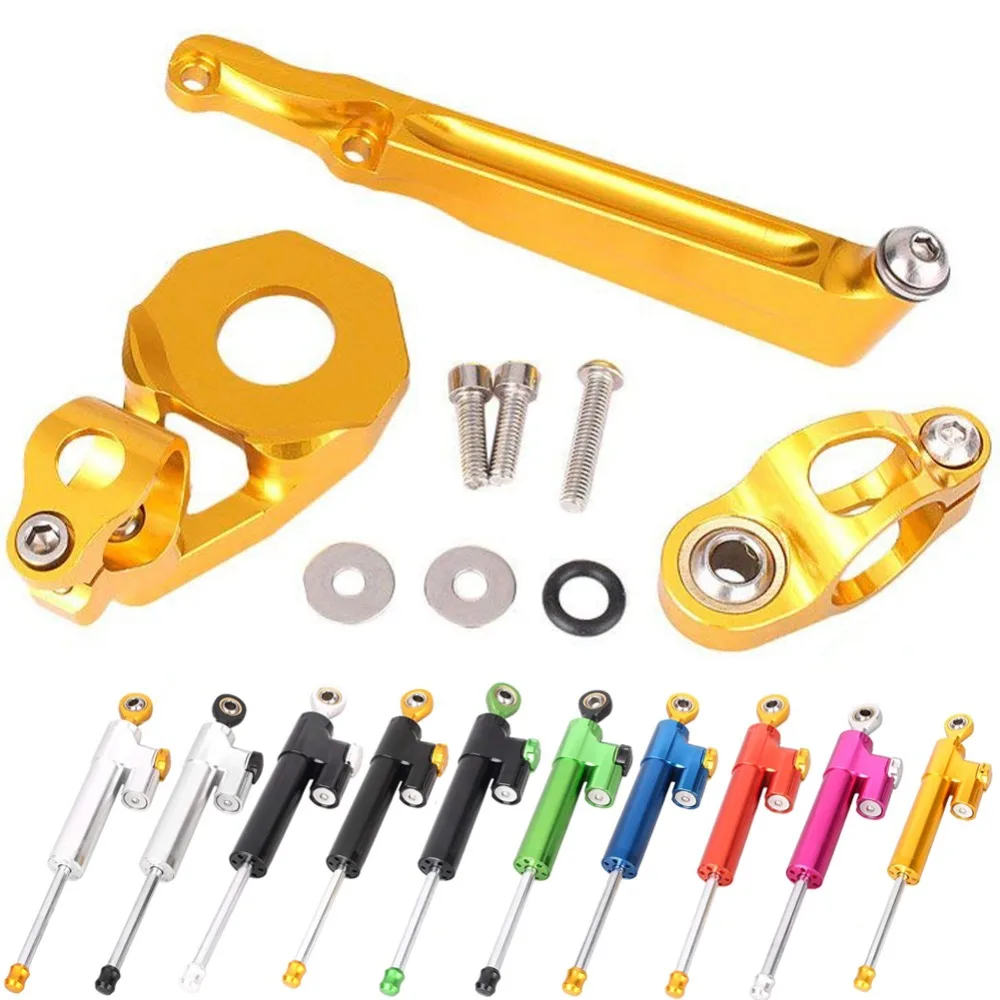 

ALLGT CNC Steering Damper Stabilizer with Bracket Kit For Honda CBR600RR 2005 2006