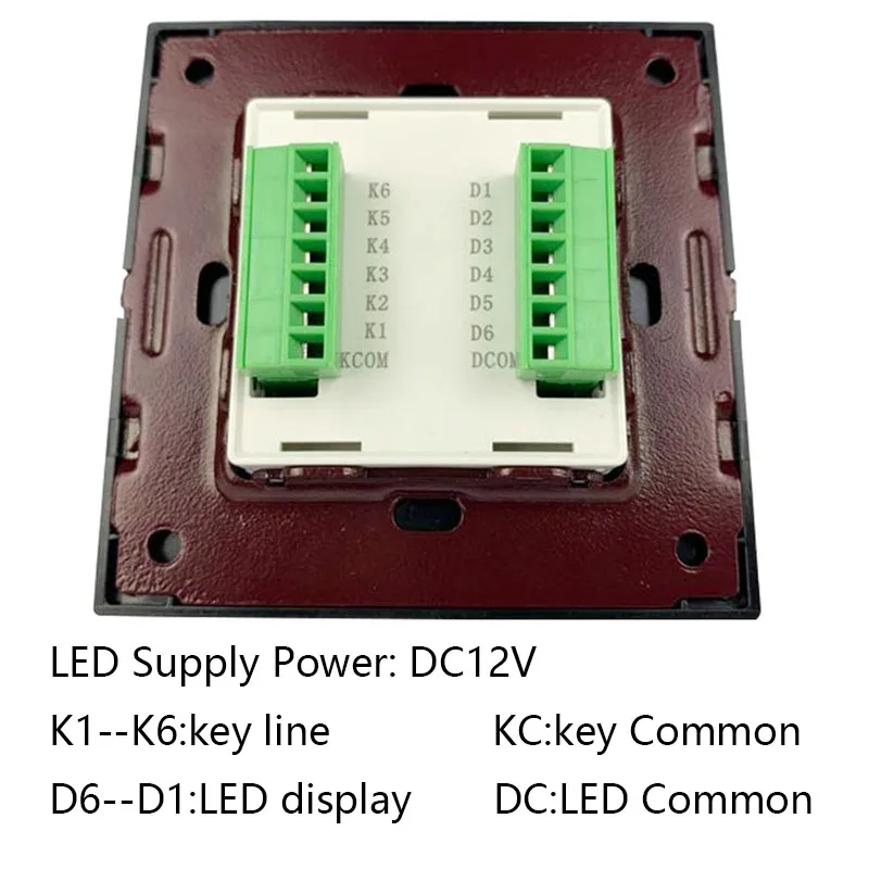 Кнопочный саморегулирующийся настенный выключатель 12 в ЕС тип 86 модуль со светодиодный щеткой для KC868 умный дом автоматизация управление Лер