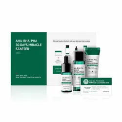 Некоторые по MI AHA BHA PHA 30 дней чудо Starter Kit очищающее мыло + чудо тонер чудо сыворотка чудо-крем Корея Косметика