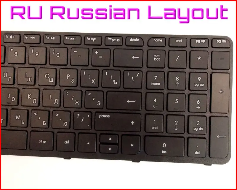 Новая клавиатура RU Русская версия для ноутбука hp Pavilion 17-e118dx 17-e172nr 17-e020us 17-e067cl с рамкой