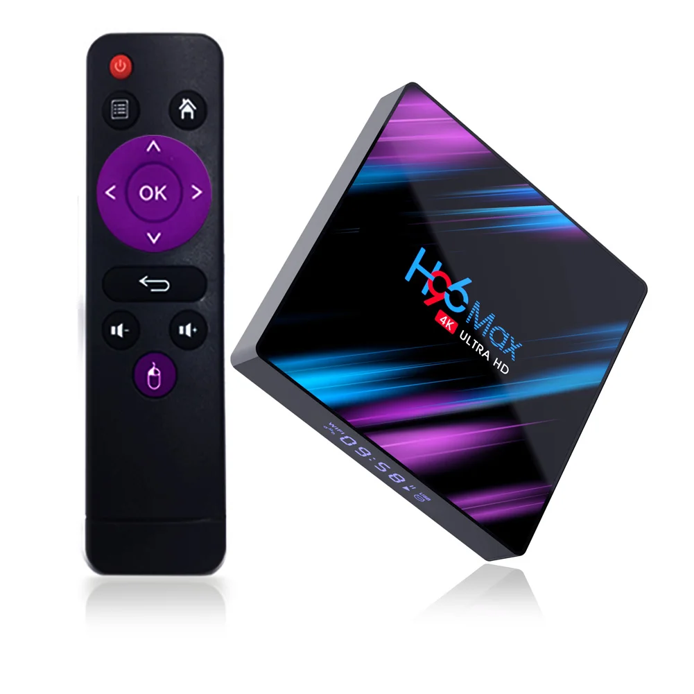 Новейший H96 MAX Android 9,0 Smart tv BOX 4 Гб+ 64 Гб Bluetooth 4K четырехъядерный WiFi Netflix Youtube Google Play домашний аудио медиа