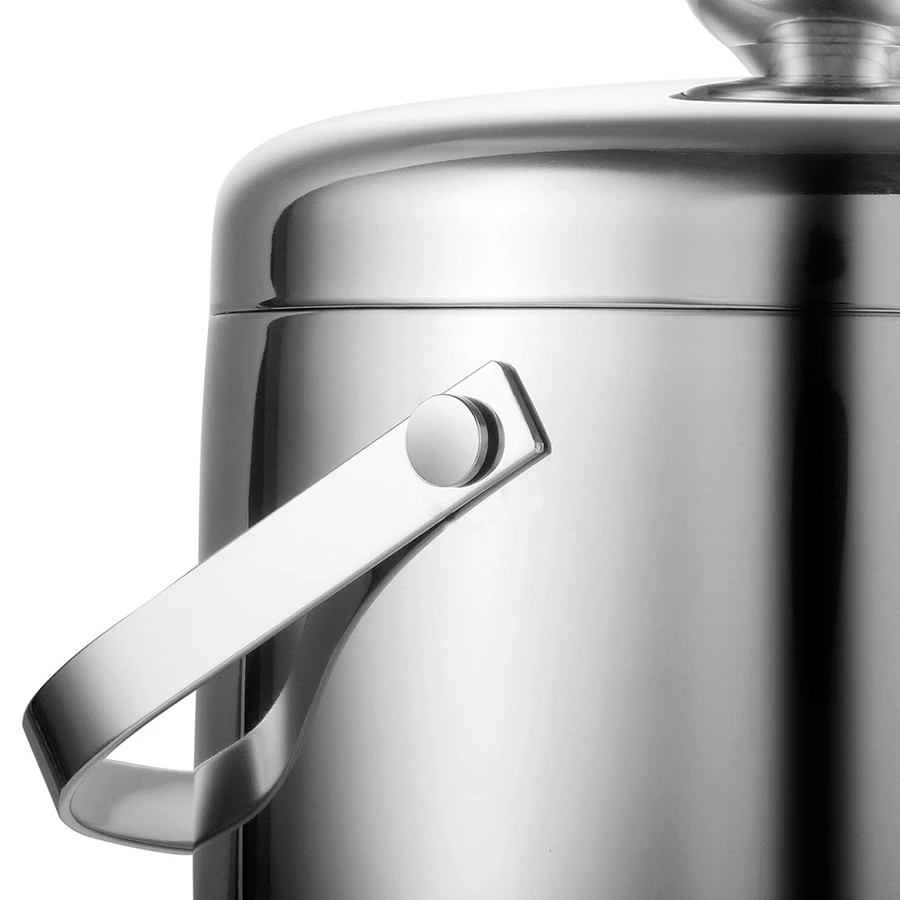 Ice Bucket Insulated Stainless Steel Double Walled 2.8L with Lid and Whiskey Chilling Stones For Beer Wine Cooler Ice Bucket