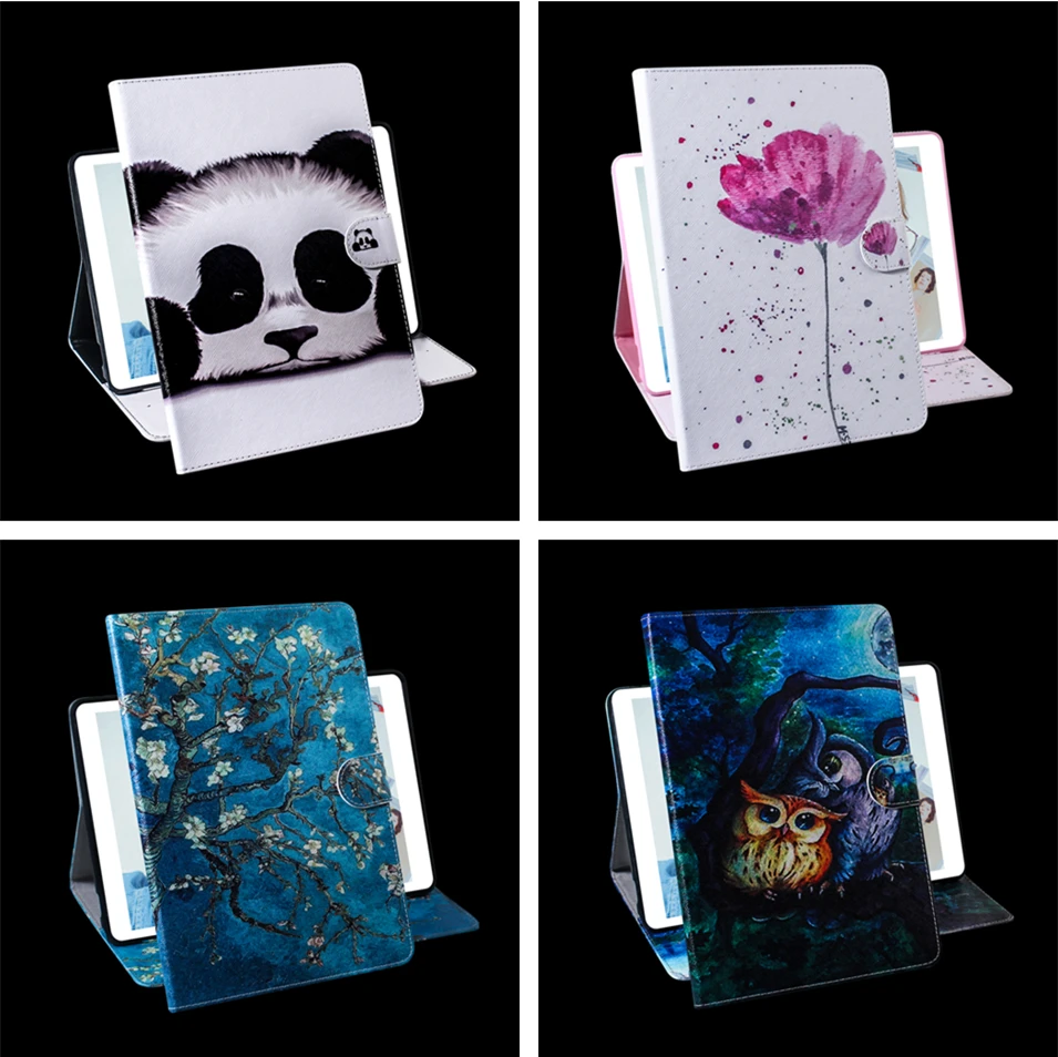 HD10 2017 Capa Fundas панда лев тигр откидной кожаный чехол с подставкой для Amazon Kindle Fire HD 10