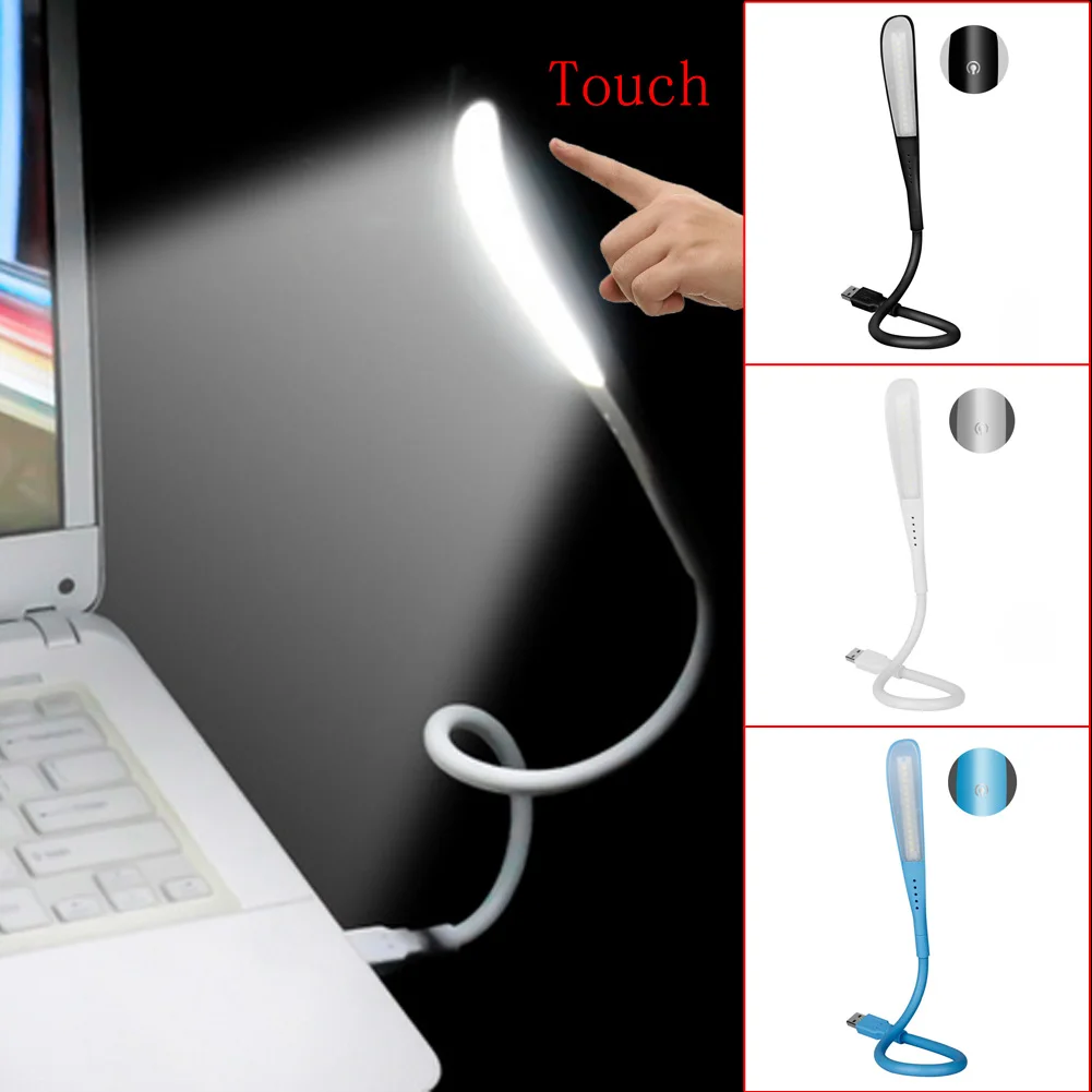 

2018 New 1 Pcs Adjustable Light Modes Flexible Touch USB LED Nightlight Lamp for Laptop PC Keyboard Power Bank for reading