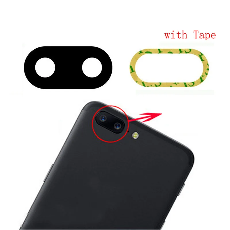 

5pcs/lot New Rear Back Camera Lens Glass cover with stickers For Oneplus 5 5T /A5000 1+ 5 one plus 5 Moble Phone Lens