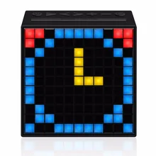 Divoom Timebox Bluetooth 4.0 Smart alarm clock box and portable speaker with FM radio Built-in Microphone for handsfree calling