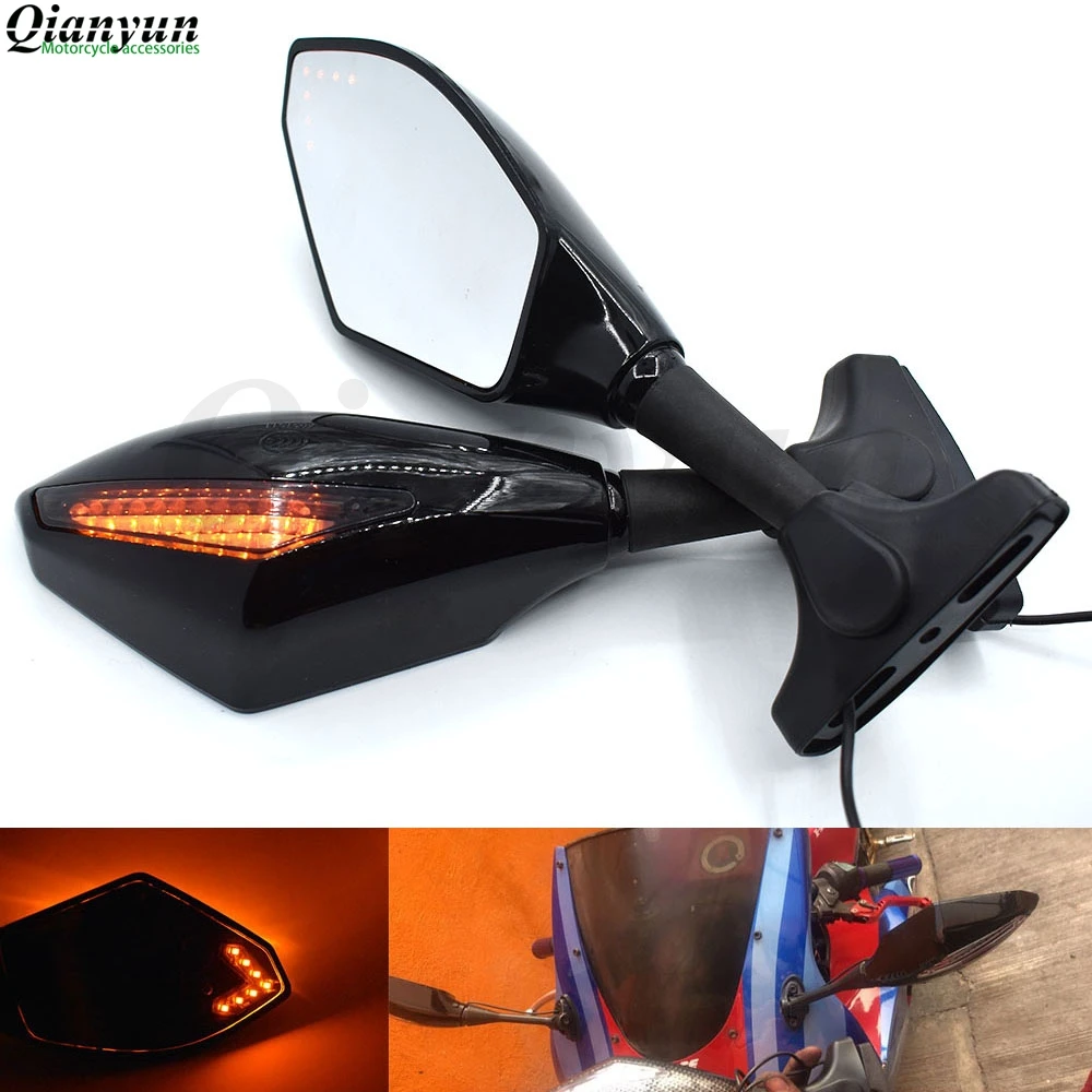 

Universal Motorcycle LED Steering Light Flash Rearview Mirror Side View Mirror For DUCATI MONSTER M400 M600 M620 M750 M750IE