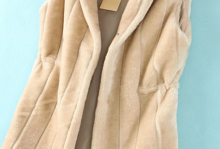 Женский модный длинный меховой жилет пальто с капюшоном приталенное теплое осеннее и зимнее высококачественное женское меховое пальто куртка жилет