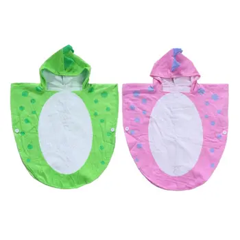 

Hooded With Paw Dinosaur Ponchos Hooded Children's Bath Towel Kids BeachTowel Infant Bathrobe