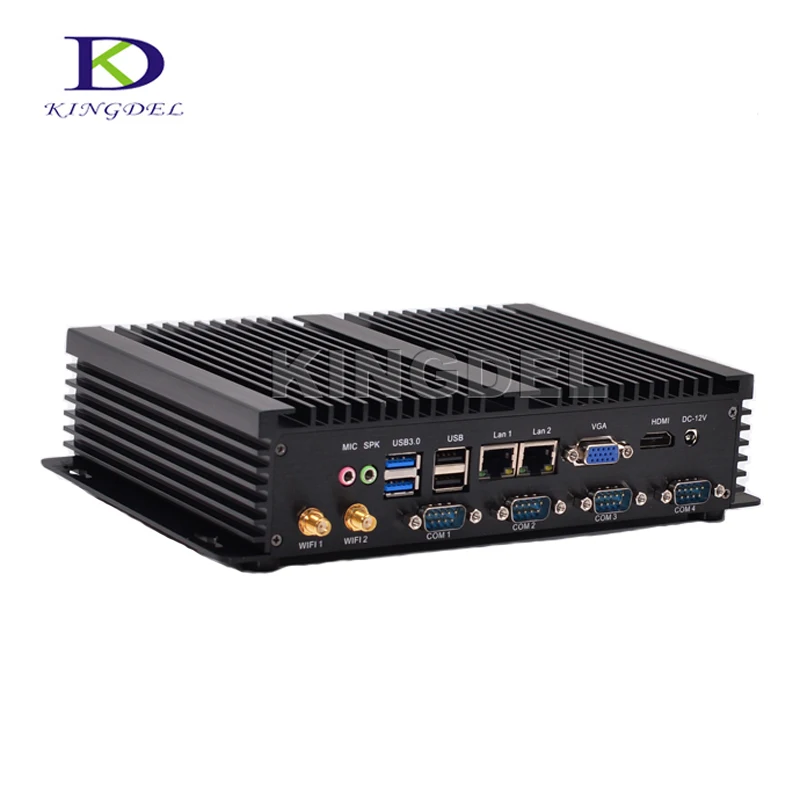 Fanless Industrial mini linux pc Computer 4G RAM+1T HDD Intel Celeron 1037U,4 RS232 COME port 2 Gigabit LAN,WIFI,Linuxs OS