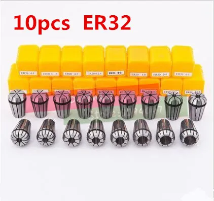 

Free Shipping 10PCS for Choose ER ER32 Collet Chuck for Spindle Motor Engraving/Grinding/Milling/Boring/Drilling/Tapping