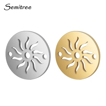 

Semitree 5pcs Sun Flower Stainless Steel Bracelet Connectors DIY Necklace Charms Pendant Jewelry Making Handmade Accessories