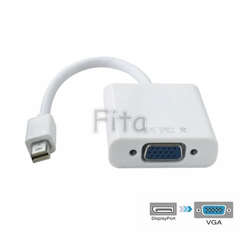 DP To VGA Кабель адаптер Mini Дисплей Порты и разъёмы Thunderbolt vga конвертер 1080 P кабели для
