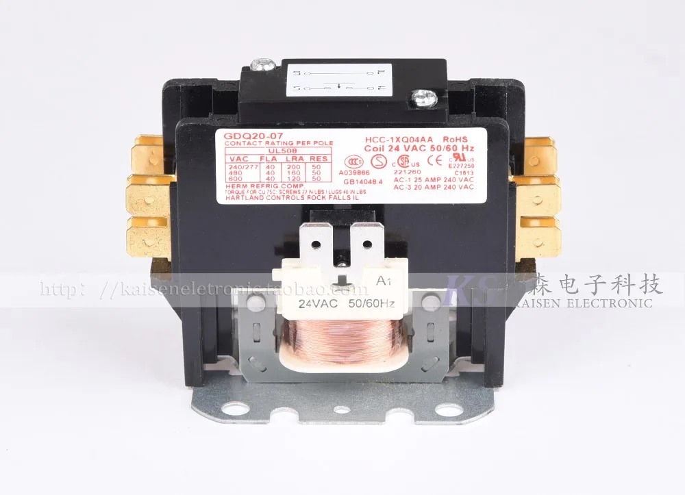 

24VAC 40A HCC-1XQ04AA Single Phase Bus Bar AC Contactor