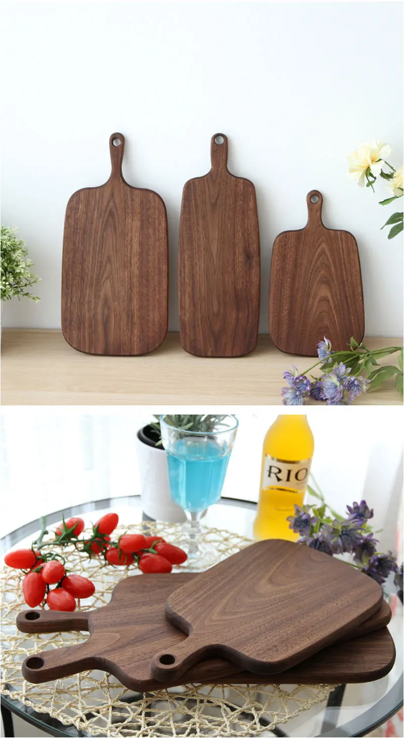 Wood Food Plate Wooden Pizza Tray Cutting Board 
