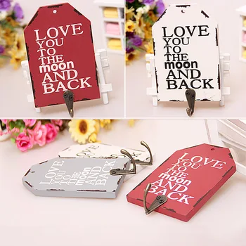 

Europe, Japan and South Korea style English home decoration linked clothing store Cafe Restaurant wood hook