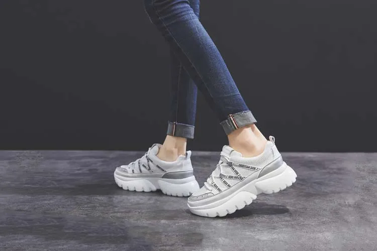 White Shoes Women Casual Sneakers Platform Fashion Brand zapatillas mujer Spring New chaussures femme Ladies footware B