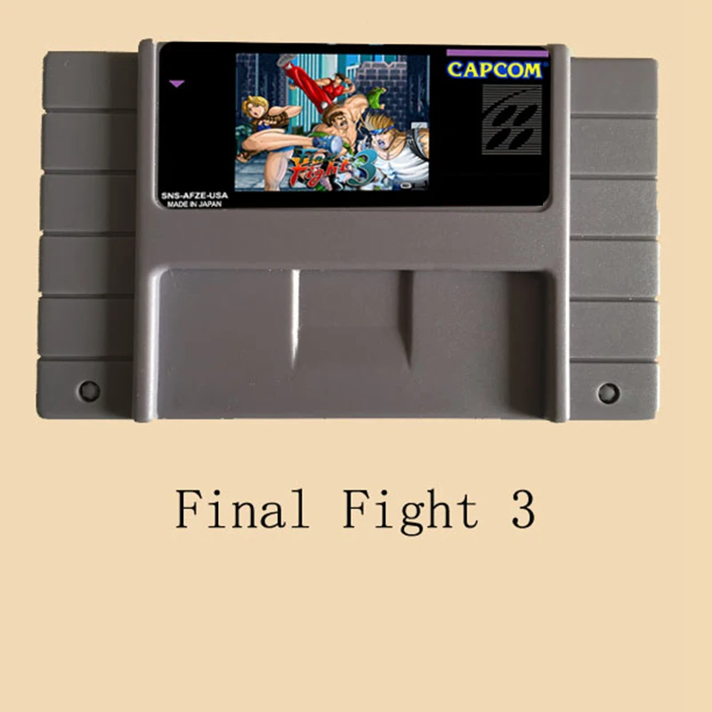 

Final Fight 3 16 bit Big Gray Super Game Card For NTSC/PAL Game Player
