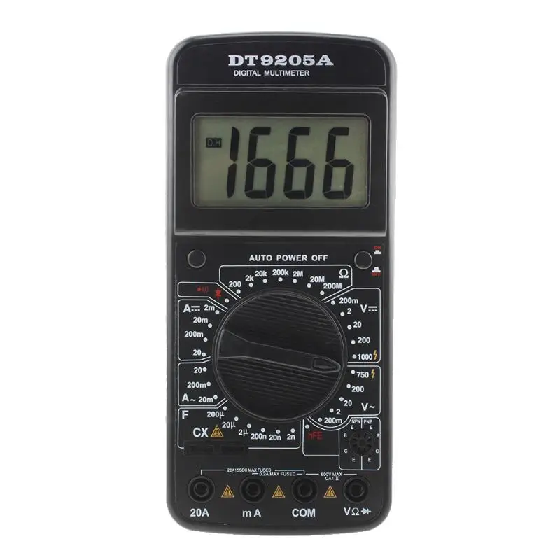 Профессиональный портативный цифровой вольтметр DT9205A мини мультиметр с ЖК