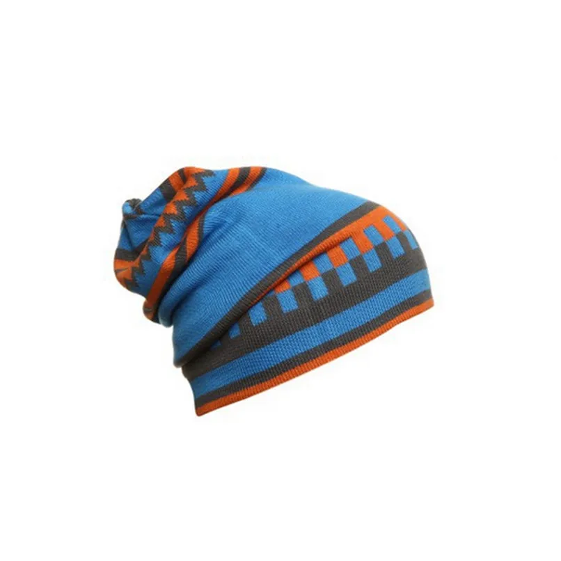 Лыжные нагрудники, уличная зимняя Осенняя Лыжная шапка, Мужская Женская Осенняя зимняя теплая вязаная Лыжная шапка унисекс, лыжная шапка,# 2s14FN - Цвет: Синий