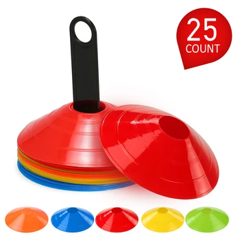 

15pcs Agility Disc Cone Set Multi Sport Training Space Cones with Plastic Stand Holder for Soccer Football Ball Game Disc