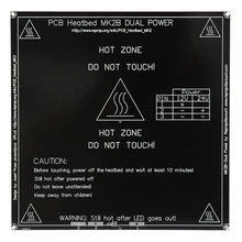 3d-принтер Heatbed MK2B Dual Power PCB Плита Кровать для Пруса и Менделя Черный
