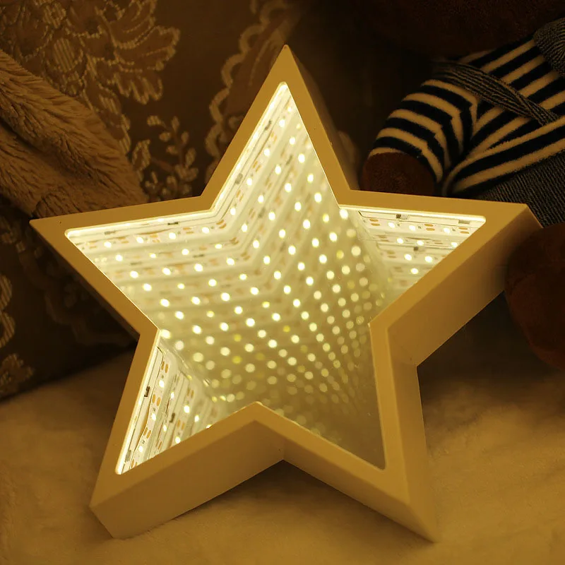 Батарейки АА модель светодиодный Звезда Форма Фея ночник новый год Новогоднее украшение детская комната ночь настольная лампа