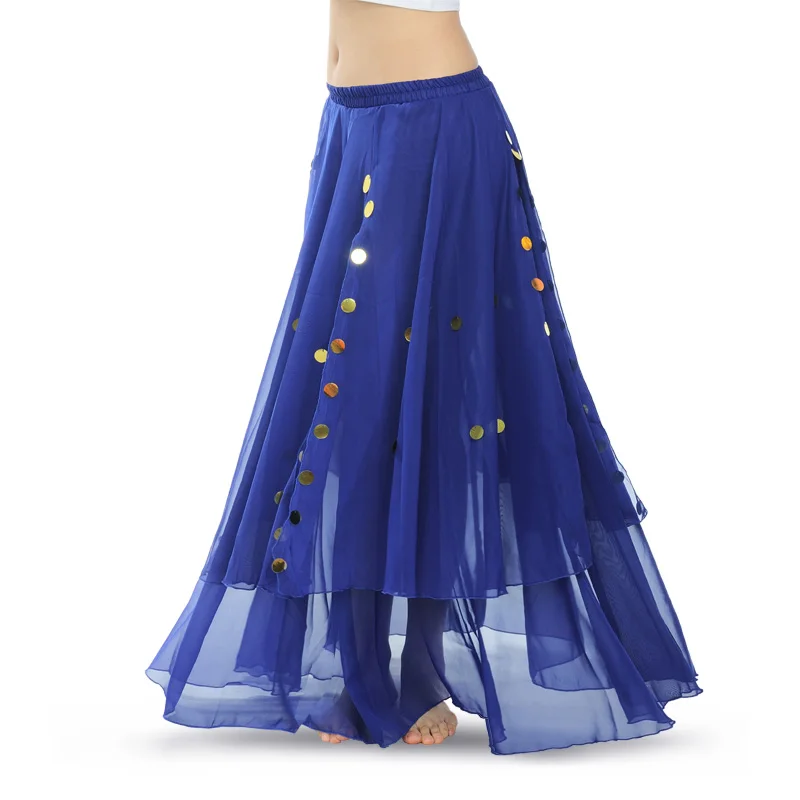 Горячая Распродажа дизайн Топ класс bellydancing юбка юбки для танца живота обёрточная юбка для танца живота или выступления-6003 - Цвет: Dark blue