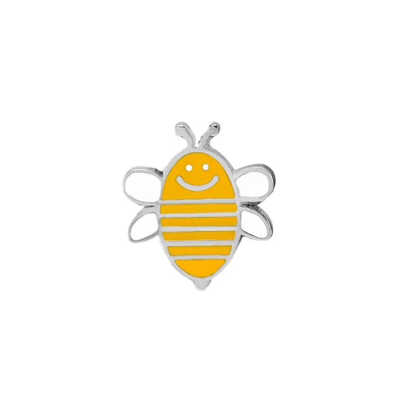 1 шт./компл. мультфильм милый пчела Брошь для женщин для девочек золото желтый украшение пчела шляпа рюкзак железная эмалированная Брошь Знак подарок высокое качество - Окраска металла: bee3