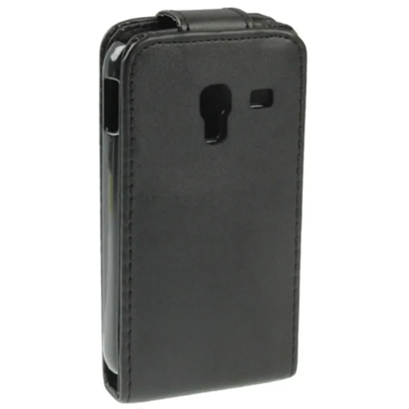Вертикальный кожаный чехол книжка для Samsung Galaxy Ace/Plus/S7500 (черный)|case for samsung galaxy|case