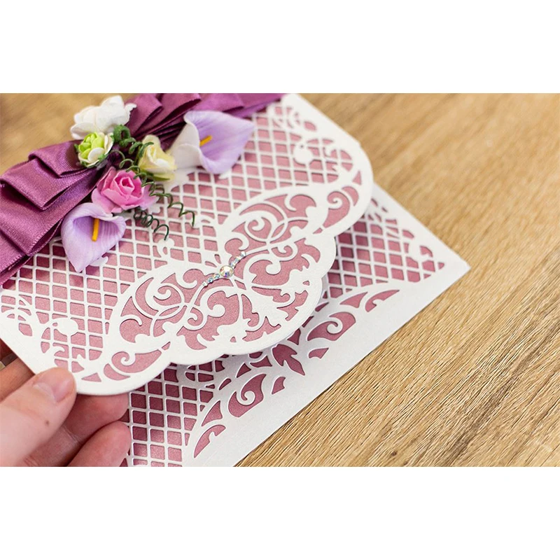  Grid Lace Frame Metal Cutting Dies Stencils for DIY Scrapbooking Photo Album Decorative Embossing I - 33026636460