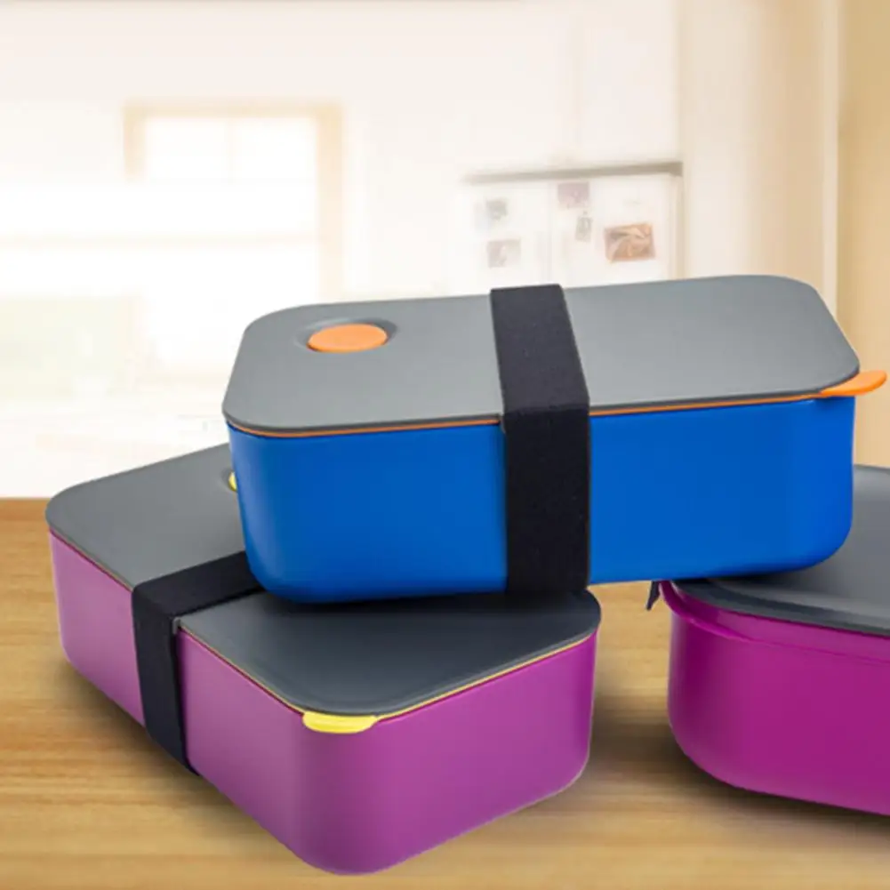 

New 1200ml 2 Grids Food Container Microwave Oven Child Lunch Box Leak-Proof Bento Lunch Box For Kids School Food Container Boxes