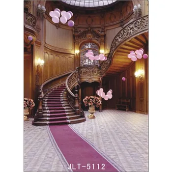 

LB Polyester & Vinyl Princess Castle Interior Balloons Birthday Party Wedding Backgrounds For Photo Studio Photography Backdrops