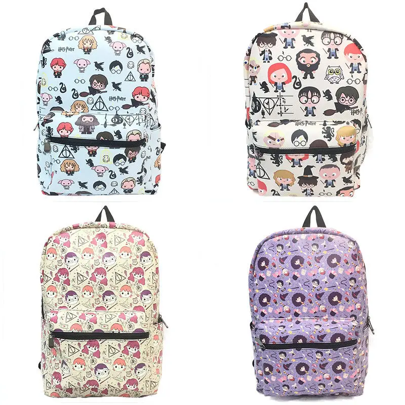 

Hogwarts School series Backpack School Bag Bookbag PU Leather With Computer Backbag Laptop Shoulders Bag Travel Bag Gift