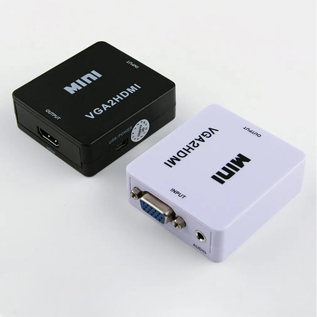 VGA2HDMI женский мини VGA в HDMI Full HD 1080P видео адаптер конвертер коробка с аудио мощность для ПК проектор ноутбук ТВ