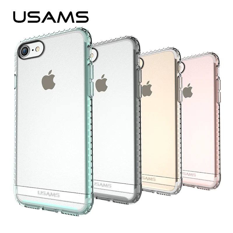 For iPhone 7 TPU Case USAMS Mingo Series Anti-knock Back for 4.7 inch &amp Plus 5.5 Impact protection |