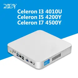 XCY Intel Core i7 4500U i5 4200U i3 4010U USB3.0 Bluetooth Linux микро компьютер Win10 HTPC WiFi VGA HDMI Mini PC столы, компьютерный