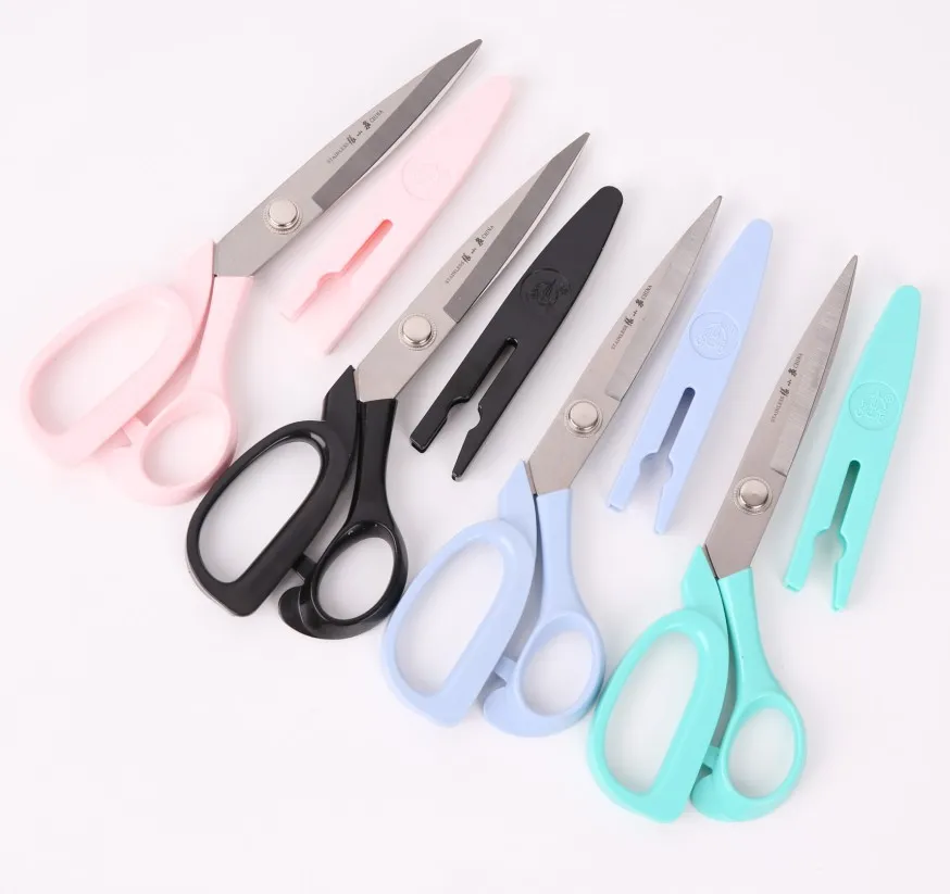 

2pcs lot Hangzhou zhangxiaoquan scissors 9 inch and 8 inch Tailors stainless steel clothing scissors plastic Japan tailor shear