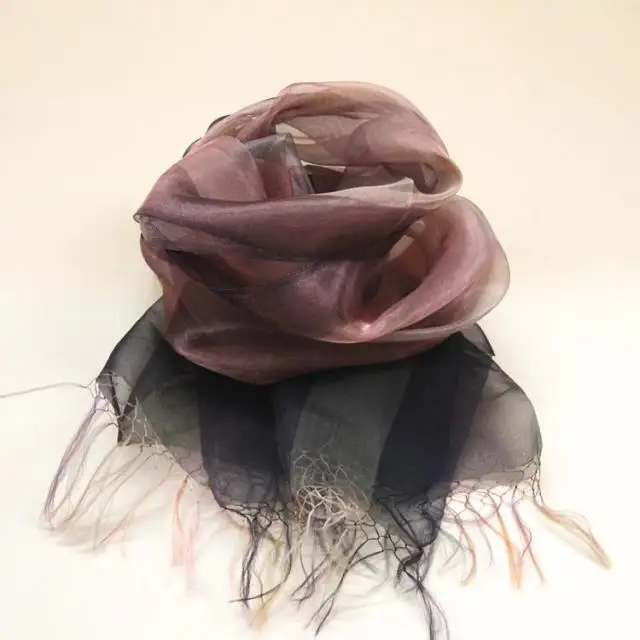 

#S106,100% silk scarf women ORGANZA,color:AS PICTURES,65*190cm women