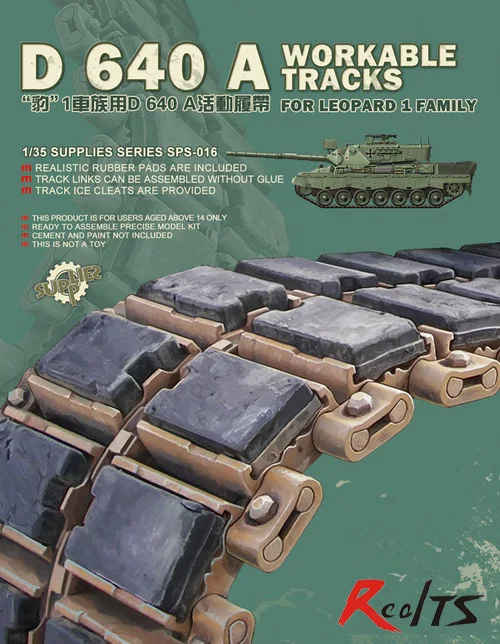 

RealTS MENG MODEL 1/35 SCALE military models #SPS-016 D 640 A Workable Tracks for Leopard 1 Family plastic model kit