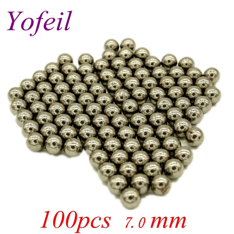 100pcs/lot 7.0mm Steel Balls Hunting Slingshot Stainless Steel