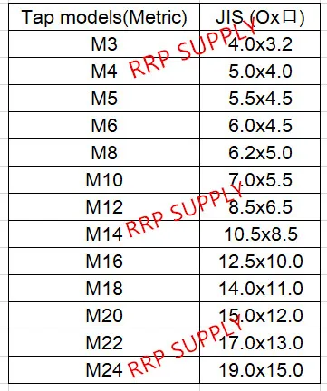 tapping collet M3-M16 JIS standard_