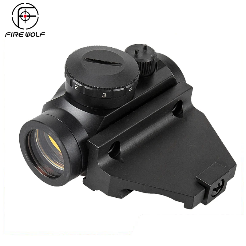 

FIRE WOLF Airsoft Electro Micro 1X24 Red and Green Dot Rifle Scope With Offset Mount Black