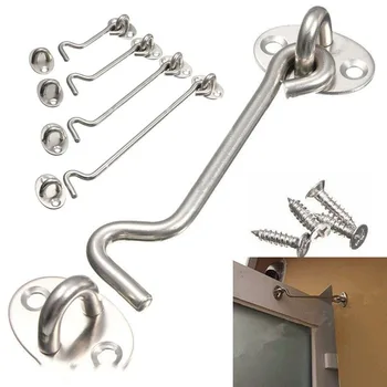

Stainless Steel Cabin Hook Eye Lock Door Accessories Catch Holder Tool
